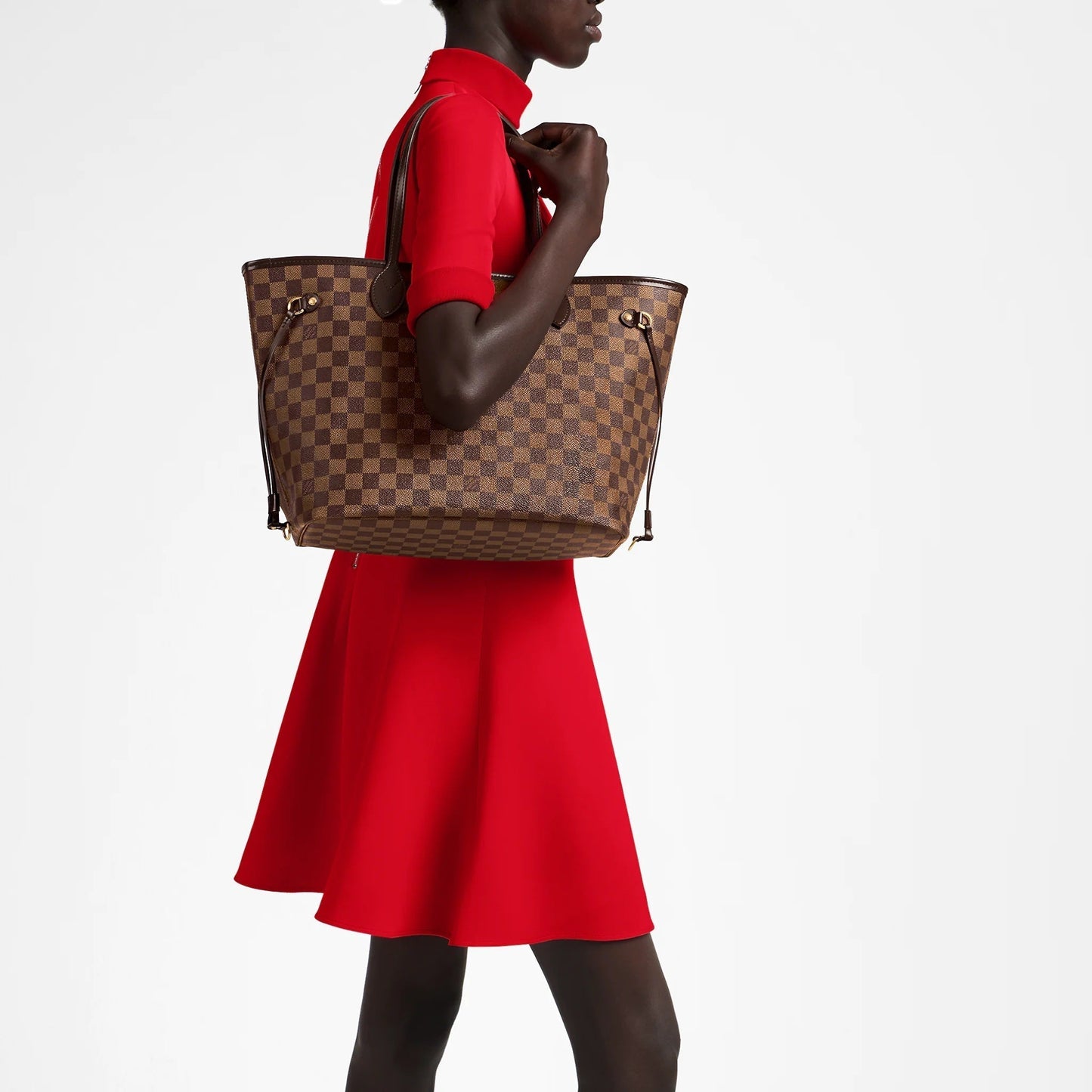 LU VI -  DAMIER EBENE NEVERFULL MM TOTE HANDBAG