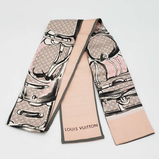 Louis Vuitton Twilly 100% Silk Scarf