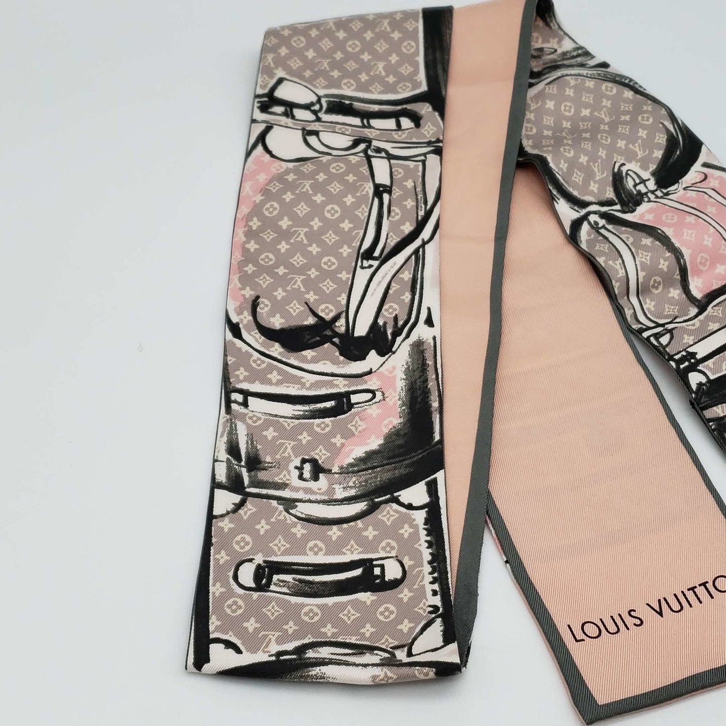 Louis Vuitton Twilly 100% Silk Scarf