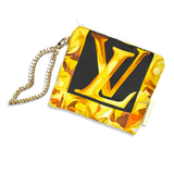 Au Fils du Temps Logo   Silk Scarf Wristlet Bag