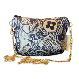 Travel Stamps   Silk Scarf Crossbody Bag