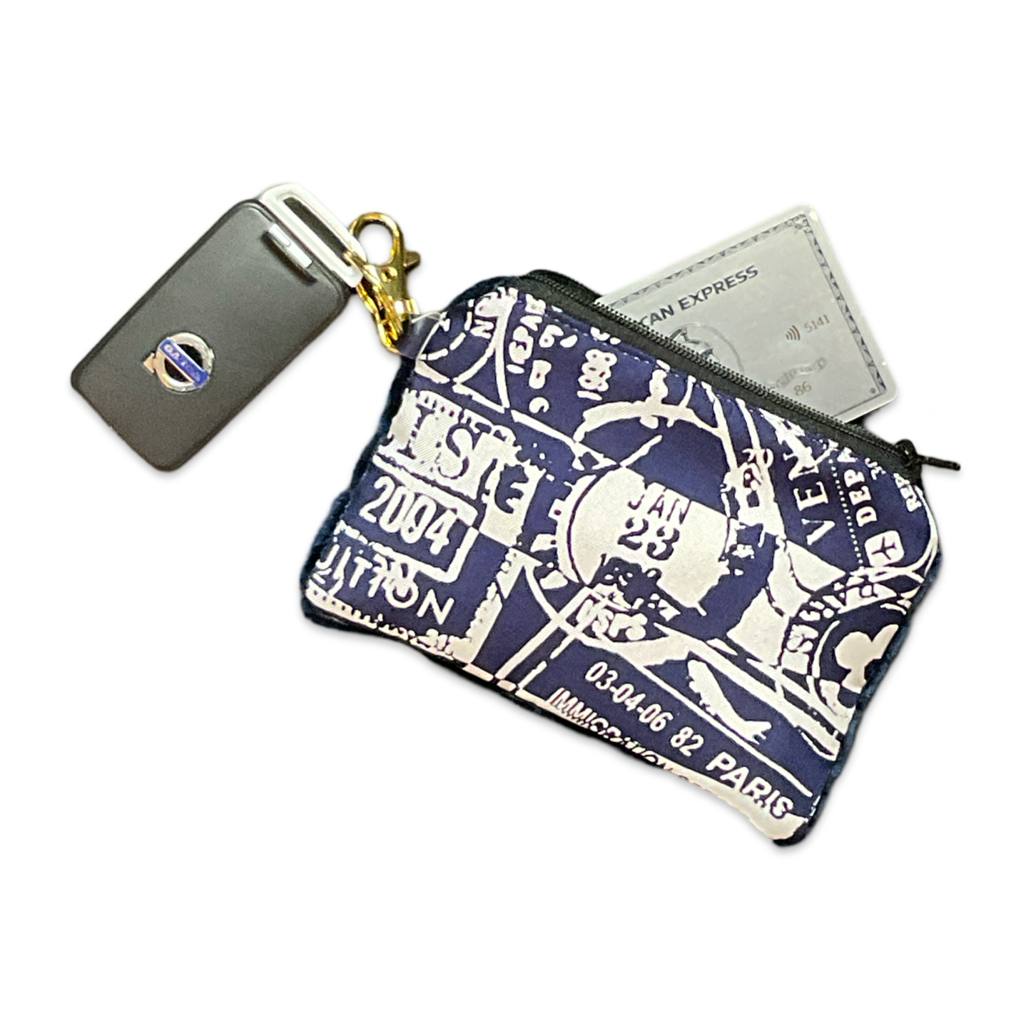 Travel Stamps   Silk Scarf Coffee Run Keychain Bag