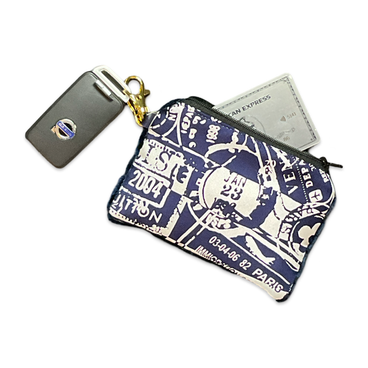 Travel Stamps   Silk Scarf Coffee Run Keychain Bag