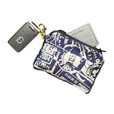 Travel Stamps   Silk Scarf Coffee Run Keychain Bag