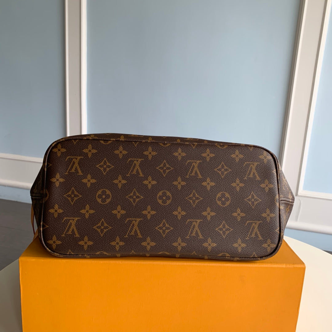 Neverfull M41178 monogram ROSE inside MM Damier Azur Bag Damier GHW  d