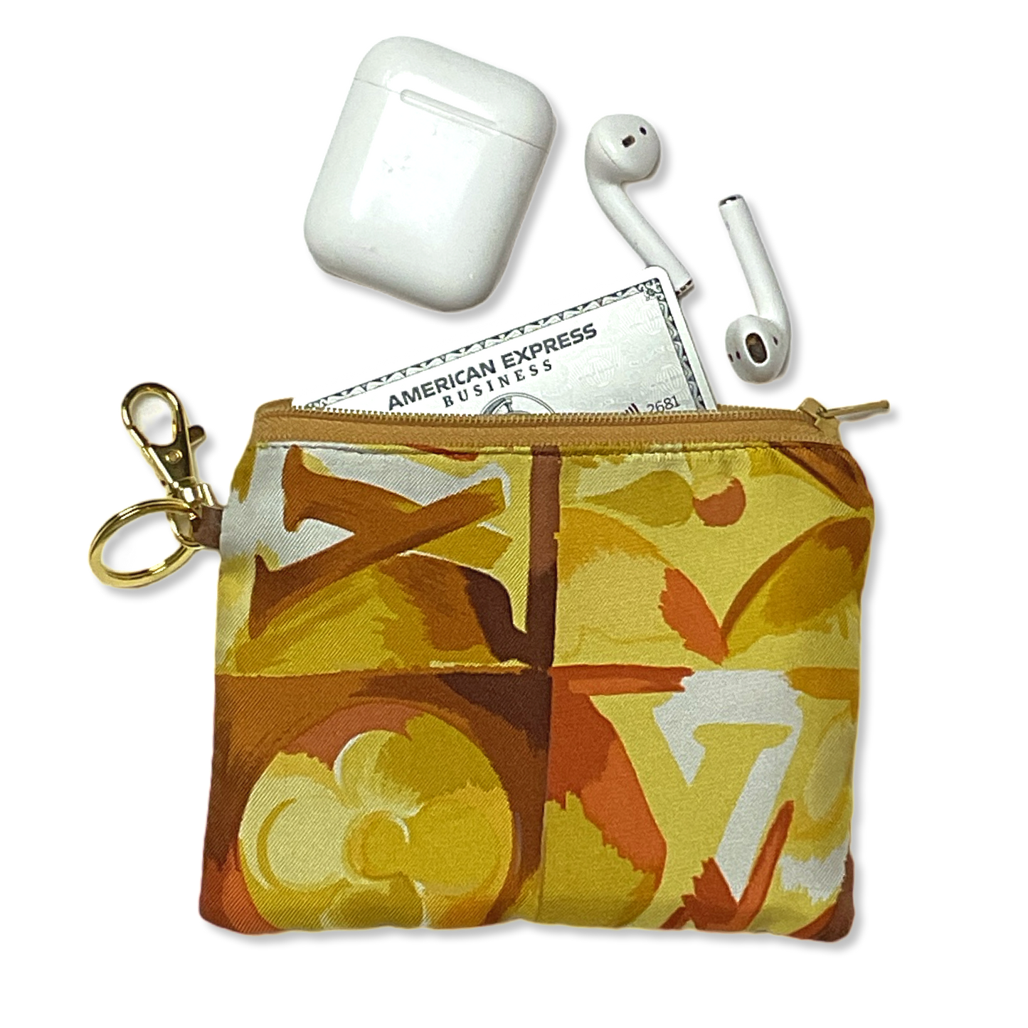 Au Fils du Temps Logo   Silk Scarf Coffee Run Keychain Bag