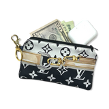 LV Monogram   Silk Scarf Coffee Run Keychain Bag