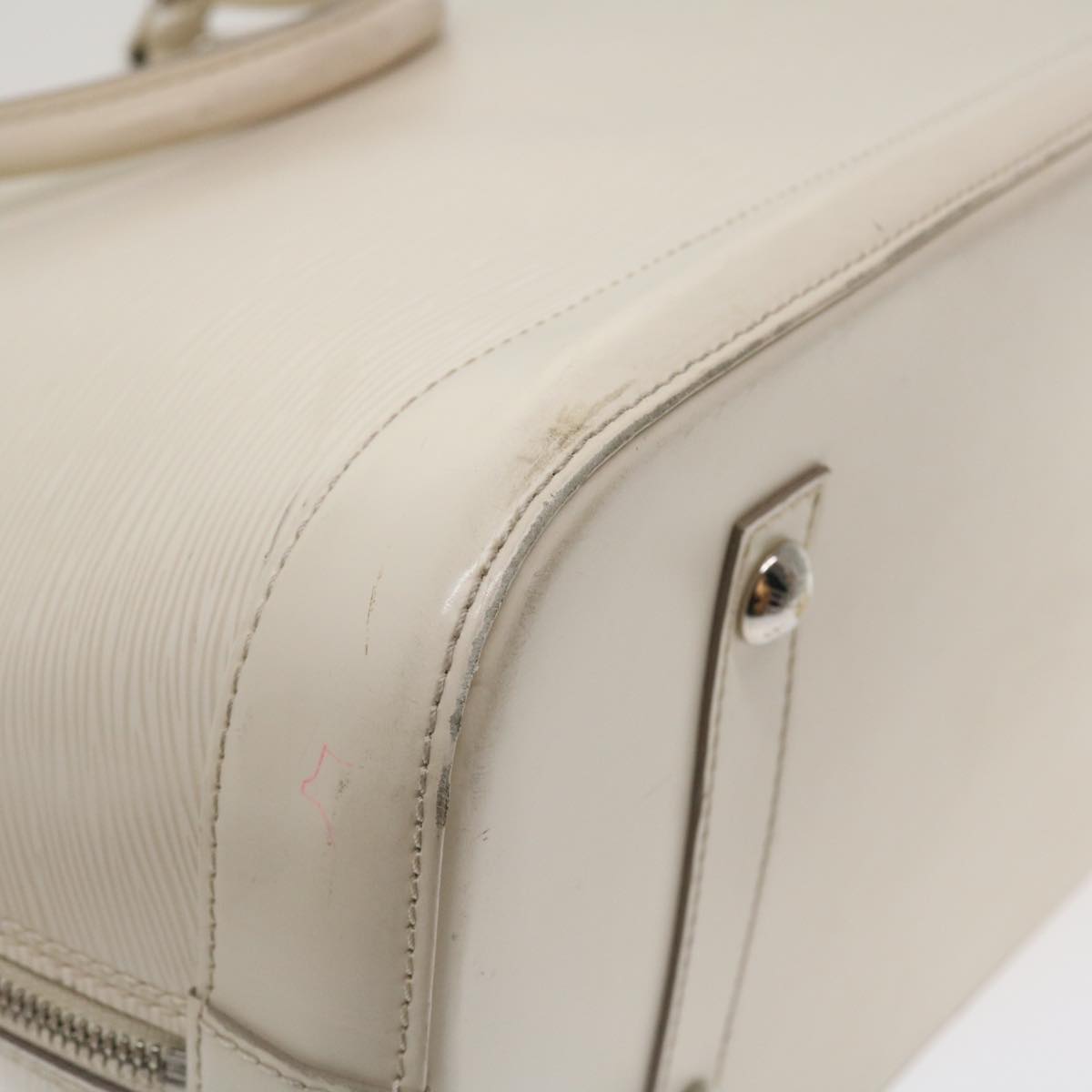 LOUIS VUITTON Epi Alma GM Hand Bag White Yvoire M4032J LV Auth lt722