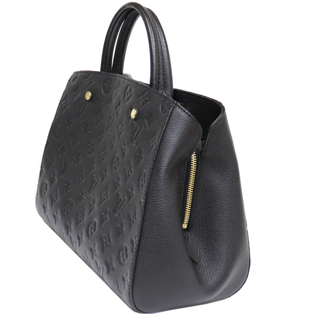 Louis Vuitton Montaigne MM Emplant Black 2way Shoulder Bag