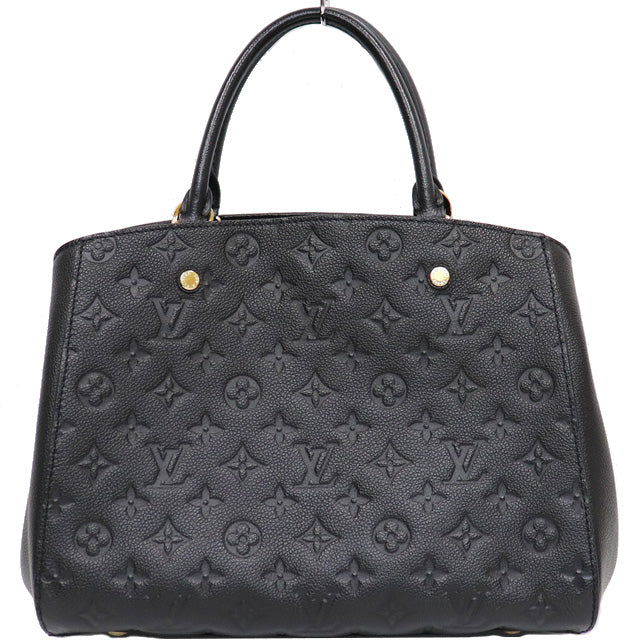 Louis Vuitton Montaigne MM Emplant Black 2way Shoulder Bag