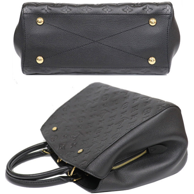 Louis Vuitton Montaigne MM Emplant Black 2way Shoulder Bag