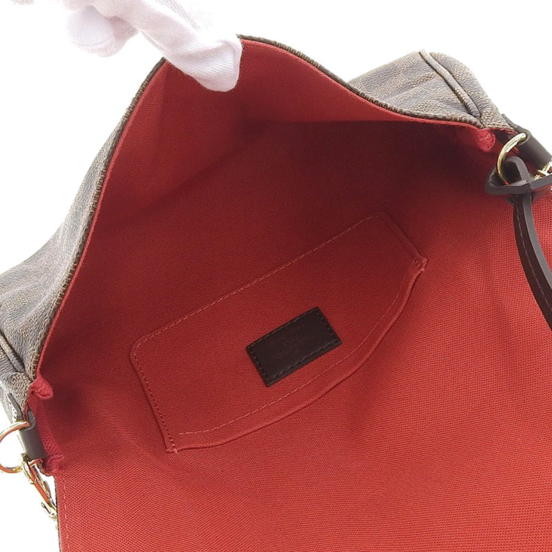 Louis Vuitton Damier Favorite MM 2Way Shoulder Bag Ebene