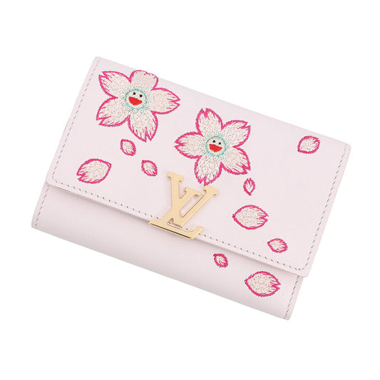LOUIS VUITTON LV × TM Portefeuille Capucine Compact PinkM13445 Cherry Blossom