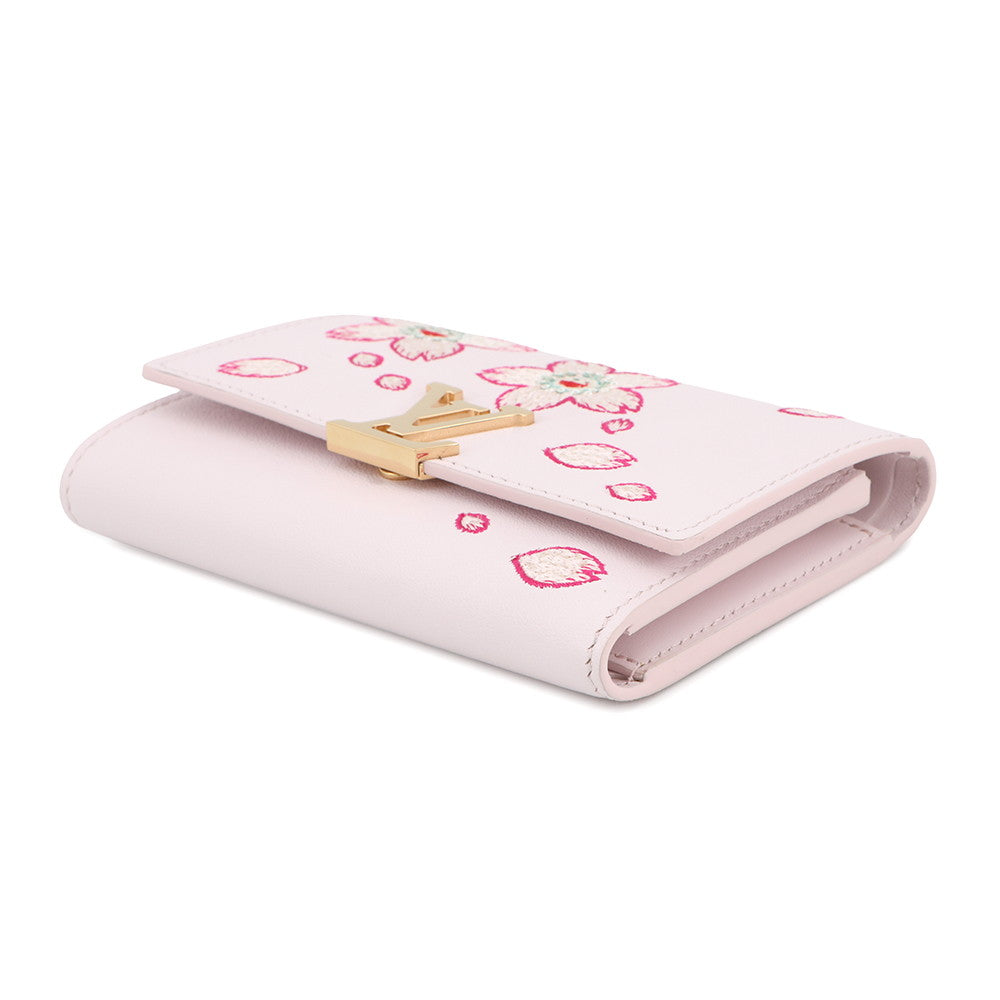 LOUIS VUITTON LV × TM Portefeuille Capucine Compact PinkM13445 Cherry Blossom