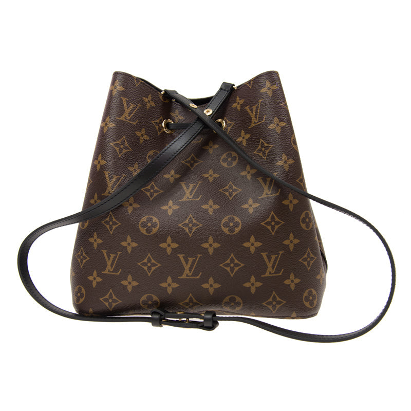 Louis Vuitton Shoulder Bag Neonoe Leather Monogram Black