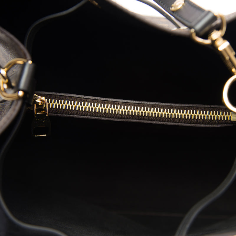 Louis Vuitton Shoulder Bag Neonoe Leather Monogram Black