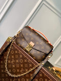 M46279 messenger bag East West Métis monogram 21.5cm brown