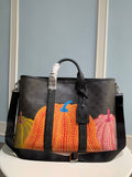 M46434 LU x YK Weekend Tote Monogram Eclipse Reverse 43cm With colorful pumpkin print