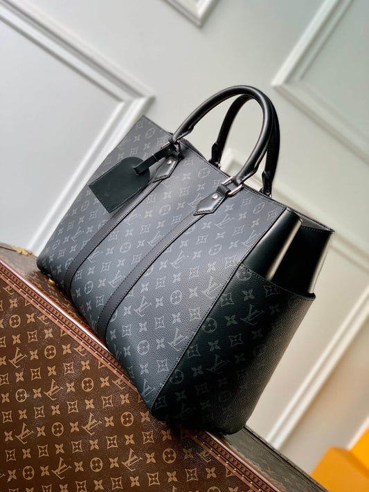 M46451 Sac Plat 24H Sac Plat 44CM Monogram Eclipse coated canvas black