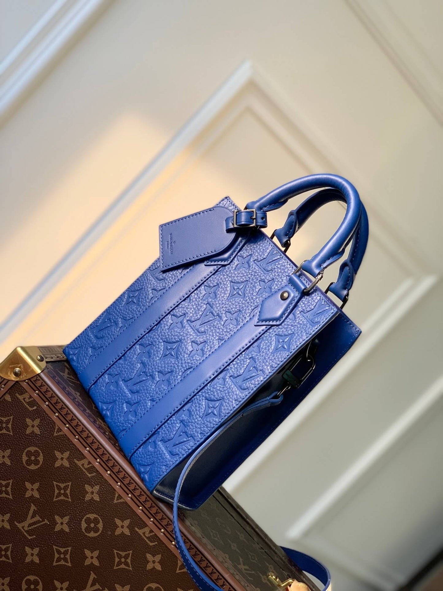 M46453 SAC PLAT Monogram Eclipse 19cm blue