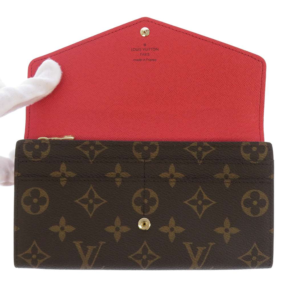 LOUIS VUITTON Portefeuille Sarah CoquelicotM62236 Monogram