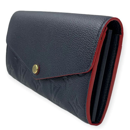 Louis Vuitton Monogram Implant Marine Rouge Portefeuille Sarah Wallet