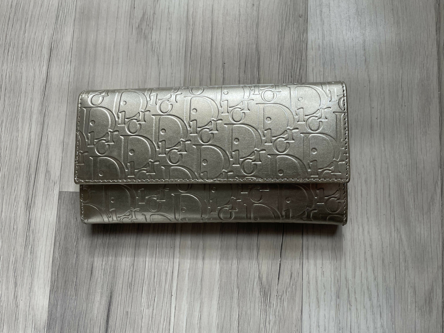 Dior gold wallet
