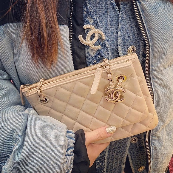 CHANEL 2020SS Pouch on Chain multiple-way bag