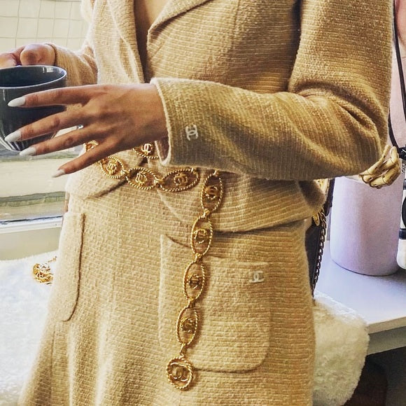 CHANEL wool skirt suit