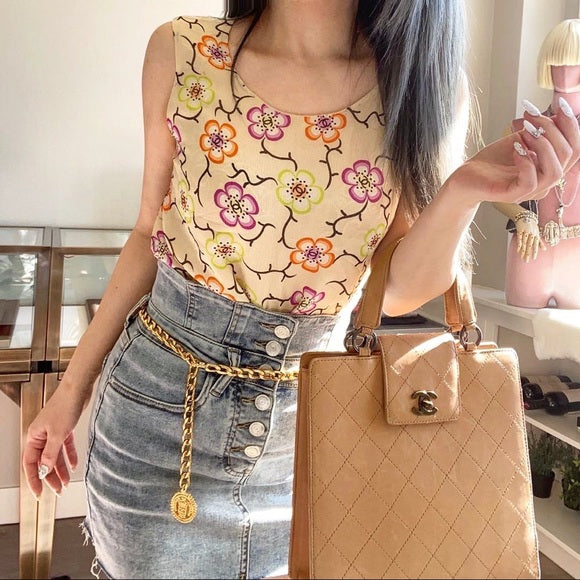 CHANEL   silk top