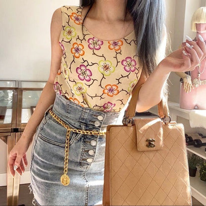 CHANEL   silk top