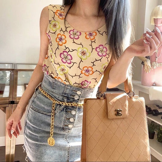 CHANEL   silk top