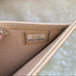CHANEL beige calfskin wallet