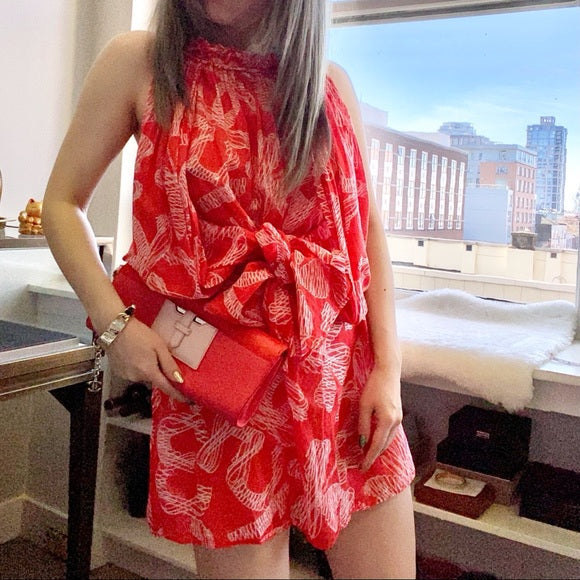 CHANEL red Cotton dress