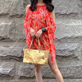 CHANEL red Cotton dress