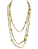 Chanel   '94 Leather Woven Chain Link 82" Necklace