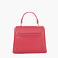 Maroon mini top-handle bag