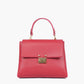 Maroon mini top-handle bag