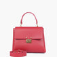 Maroon mini top-handle bag