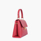 Maroon mini top-handle bag