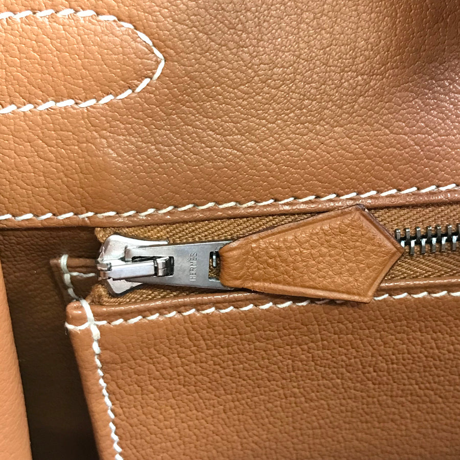 HERMES ?I carved seal SilverHardware made in 2005 Handbag