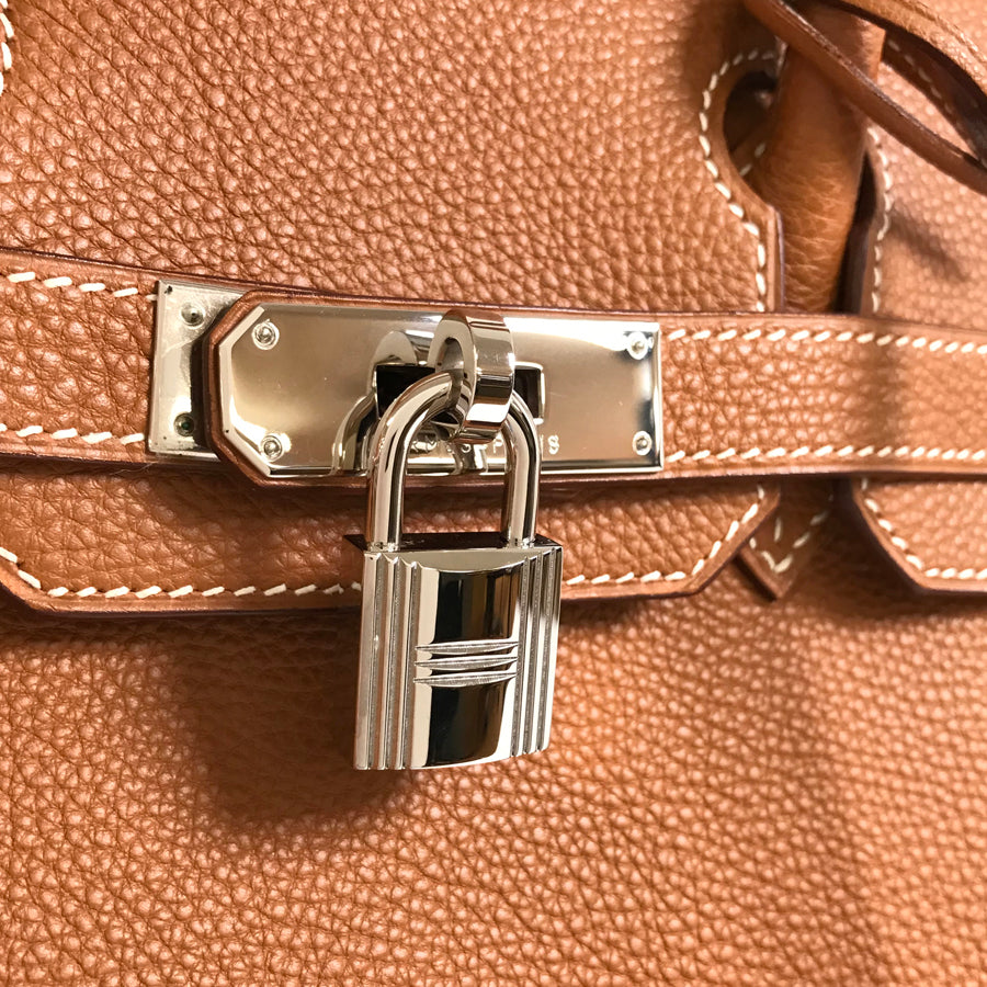 HERMES ?I carved seal SilverHardware made in 2005 Handbag
