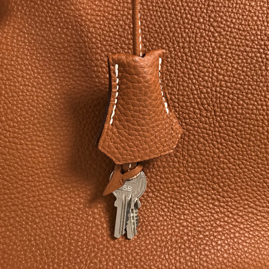 HERMES ?I carved seal SilverHardware made in 2005 Handbag