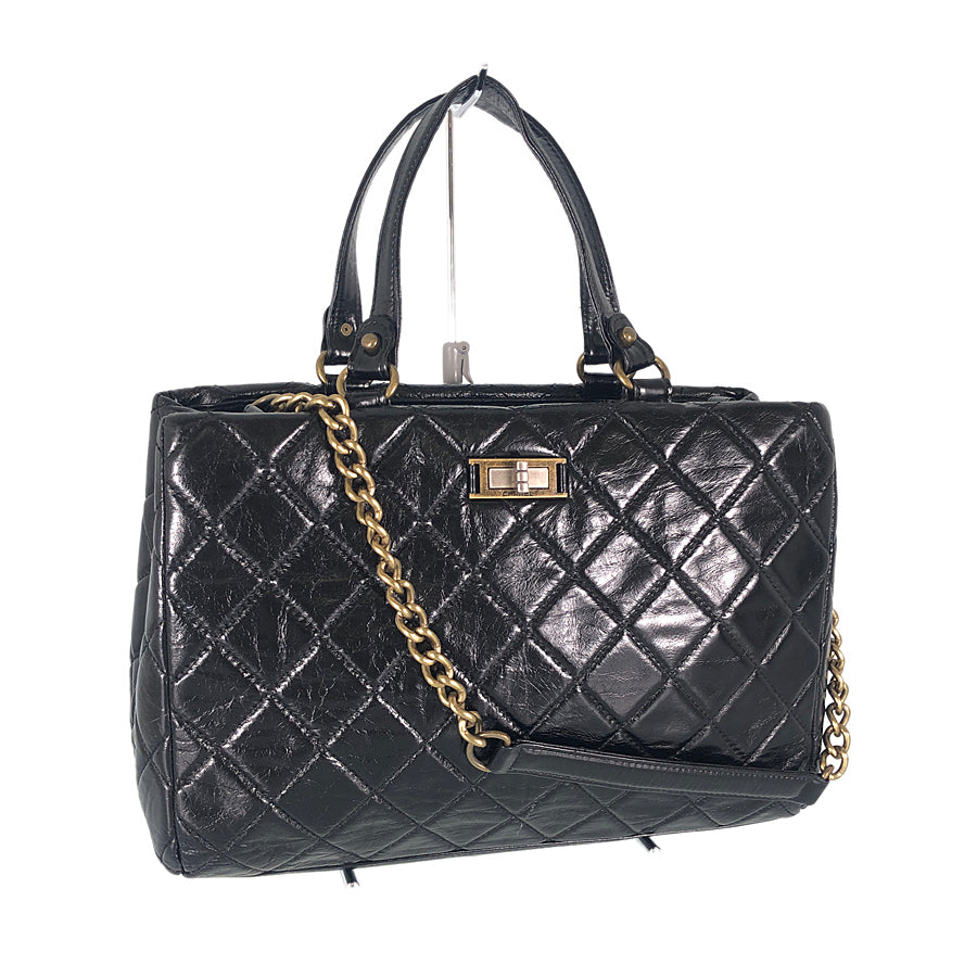CHANEL Matelasse 2WAY Chain Shoulder   Processing Gold Hardware Tote Bag