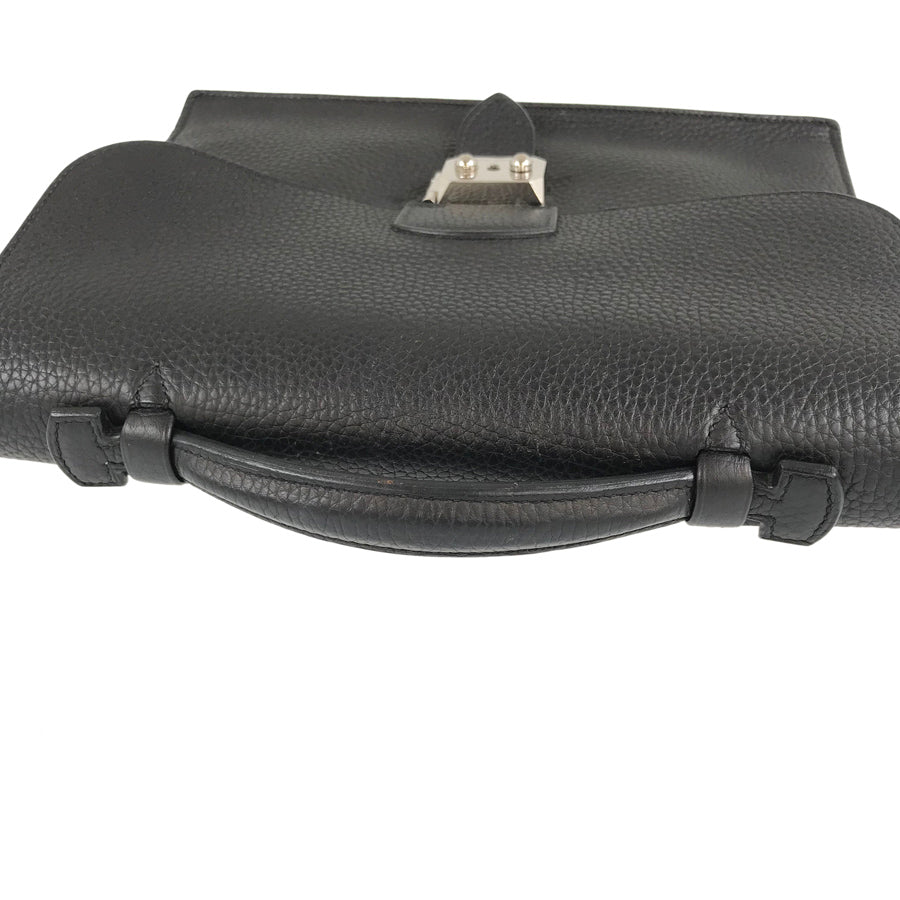 HERMES Sac Adepeche 27 ?N engraved SilverHardware made in 2010 Briefcase