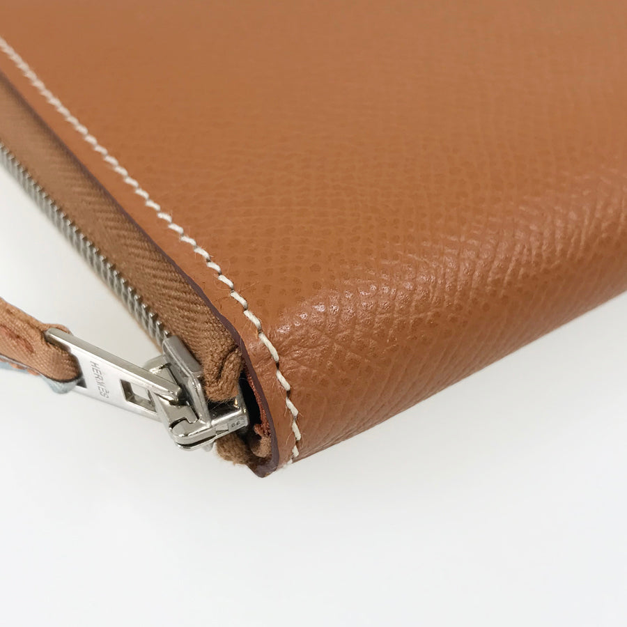 HERMES ?M engraved 2009 SilverHardware coin purse