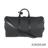 LOUIS VUITTON Monogram Taurillon Clemence keepall Bandouliere 50 Boston bag