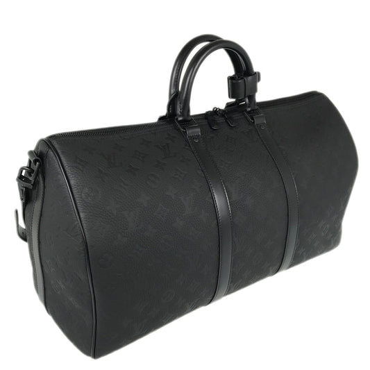 LOUIS VUITTON Monogram Taurillon Clemence keepall Bandouliere 50 Boston bag