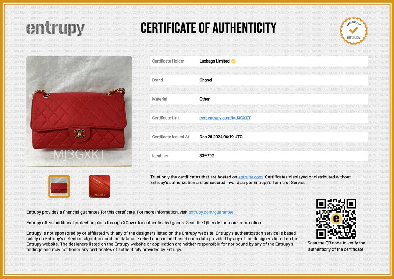 Chanel Classic Flap Medium   Red Nylon Satin with 24k Gold Plated HW