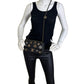 Chanel Black Calfskin Leather Quilted World Coin Charm Flap Bag